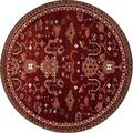 Art Carpet 5 Ft. Arabella Collection Oasis Woven Round Area Rug, Red 841864101900